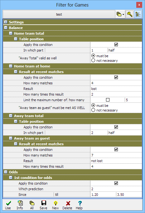 Sample Filter for games