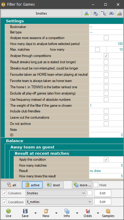 5 no draws