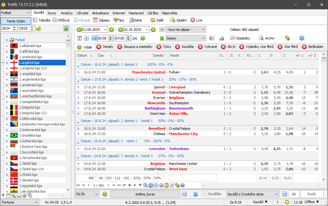 Nabídka / Změna kurzů