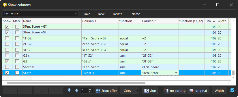 Running score in tennis