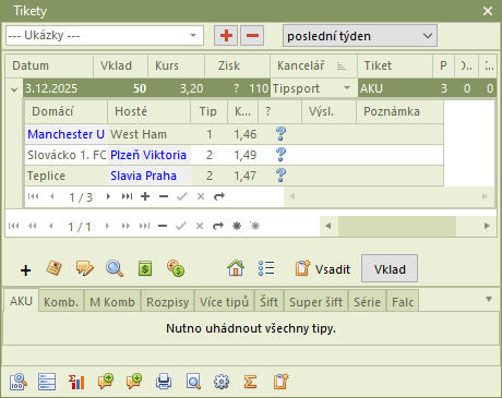 Tiket na web sázkové kanceláře